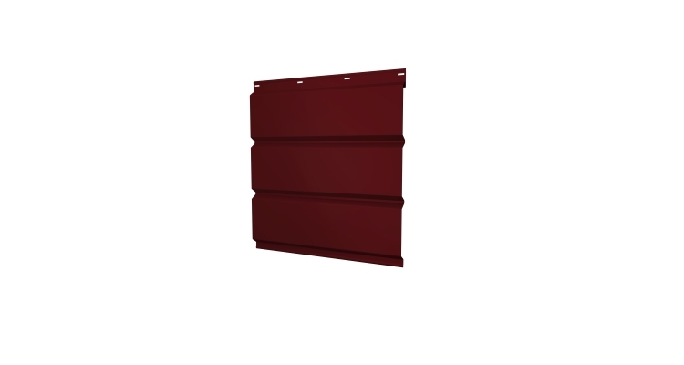 Софит металлический без перфорации 0,5 Satin с пленкой RAL 3005 красное вино