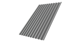 Профнастил С21R 0.45 PE цвет RAL 9006 бело-алюминиевый