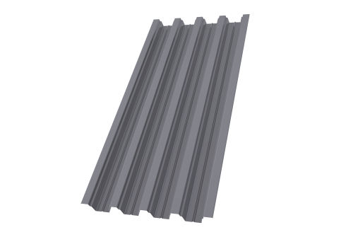 Профнастил Н75R 0,7 PE RAL 7004 сигнальный серый