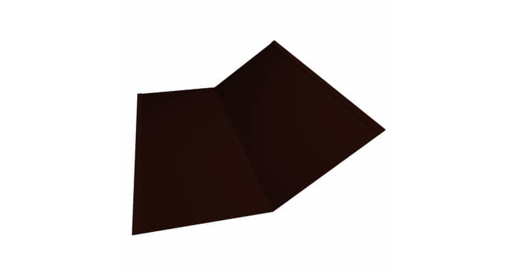 Планка ендовы нижней 300x300 GreenCoat Pural Matt RR 32 темно-коричневый