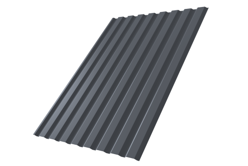 Профнастил С20A 0,4 PE-double RAL 7024 мокрый асфальт