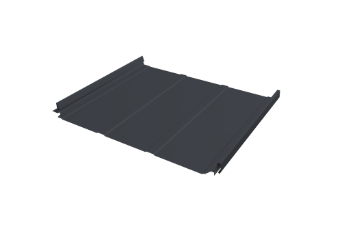 Кликфальц Pro Line Grand Line 0,5 Satin Matt с пленкой на замках RAL 7024 мокрый асфальт