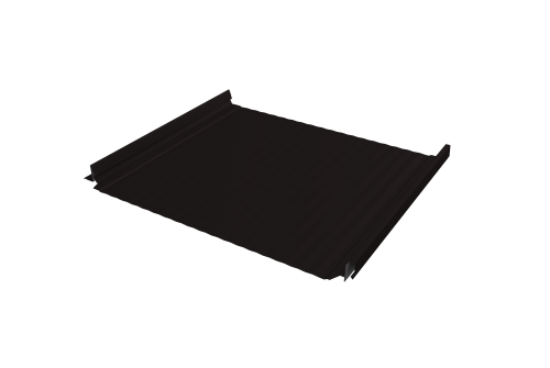 Кликфальц Pro Gofr Grand Line 0,5 Drap TX с пленкой на замках RAL 9005 черный