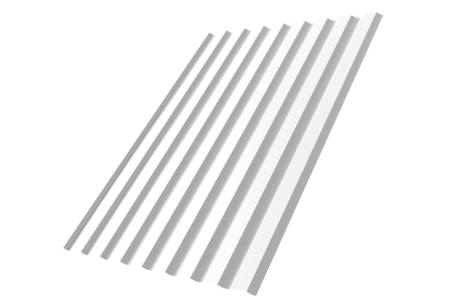 Профнастил С20А 0.5 Satin RAL 9003 сигнальный белый