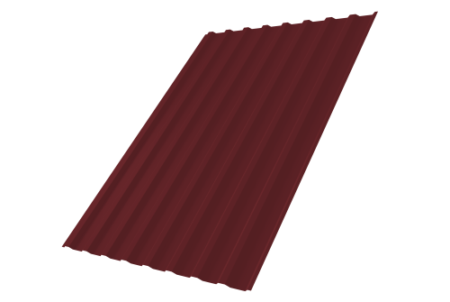 Профнастил С20В 0,45 PE-Double RAL 3005 красное вино