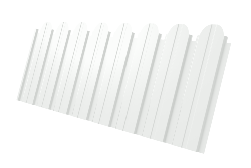 Профнастил С10B фигурный 0.45 PE RAL 9003 сигнальный белый