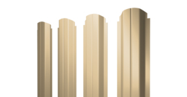 Штакетник П-образный A фигурный 0,45 PE RAL 1014 слоновая кость