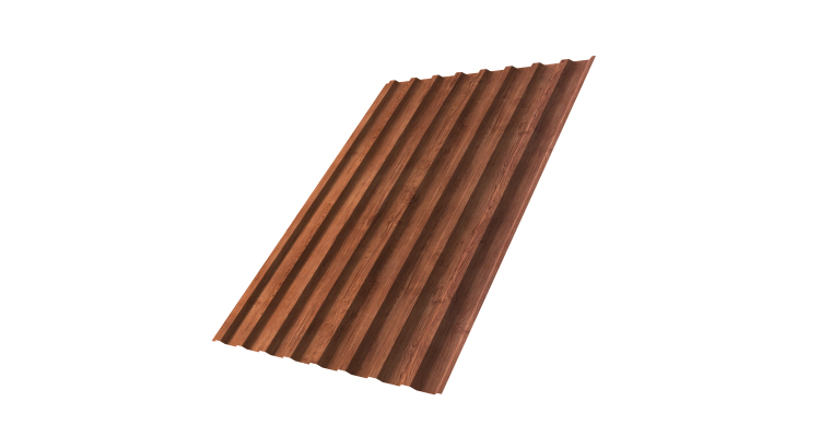 Профнастил С20B 0,45 Print Premium Rowan Wood Intense FTC