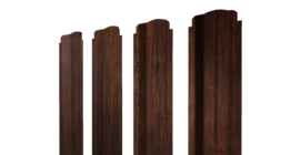Штакетник П-образный В фигурный 0,45 Print-Double Premium Cherry Wood Dark F