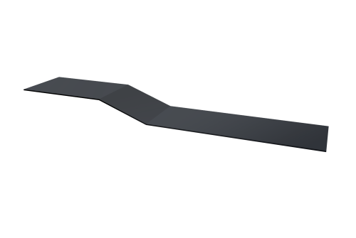 Планка крепежная фальц Grand Line 0,5 Satin с пленкой RAL 7024 мокрый асфальт (2м)