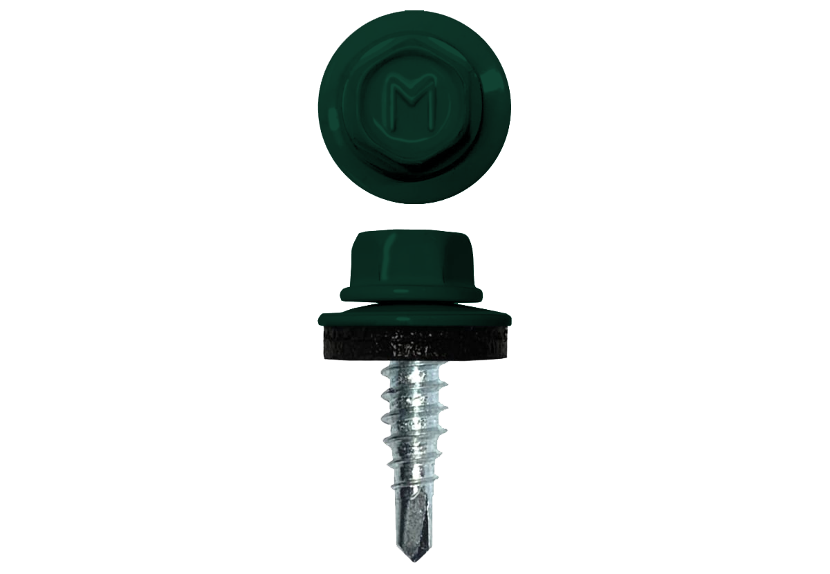 Саморез по металлу Daxmer 4.8х19 RAL 6005 (250) сверло №2