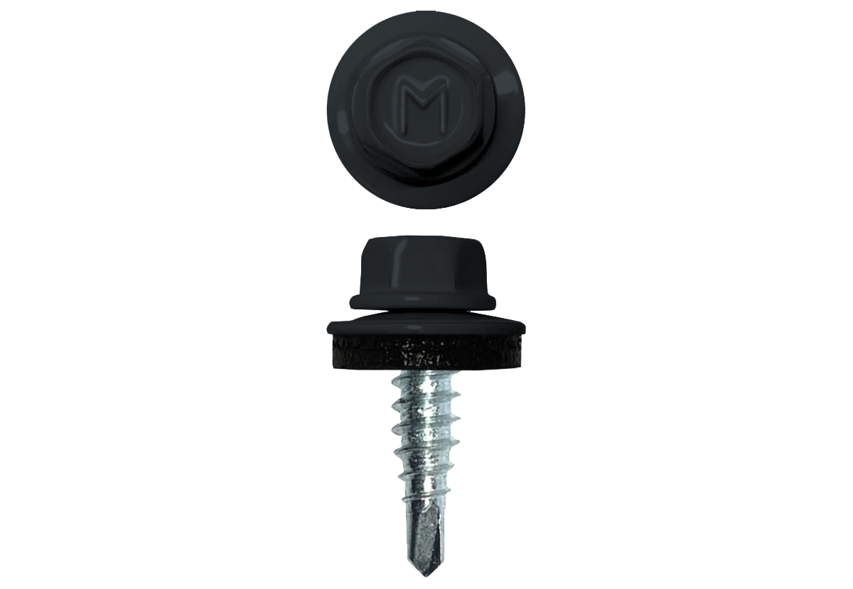 Саморез по металлу Daxmer 4.8х19 RAL 7016 (250) сверло №2