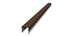 Планка вертикальная обратная для забора жалюзи Palermo 0,5 Velur X RAL 8017 шоколад (2м)