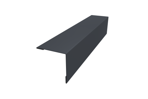 Планка завершающая 50х50 жалюзи Milan 0,5 Satin RAL 7024 мокрый асфальт (2м)